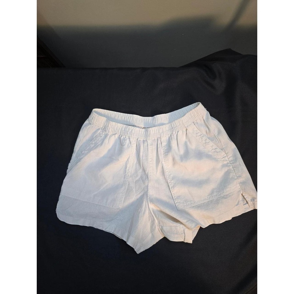 Universal Thread Womens Linen Blend Elastic Waist Patch Pocket Shorts S
